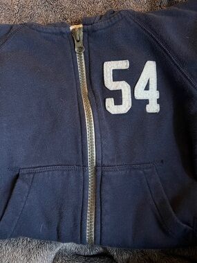 Carter's Navy Zip Hoodie with White '54' Patch